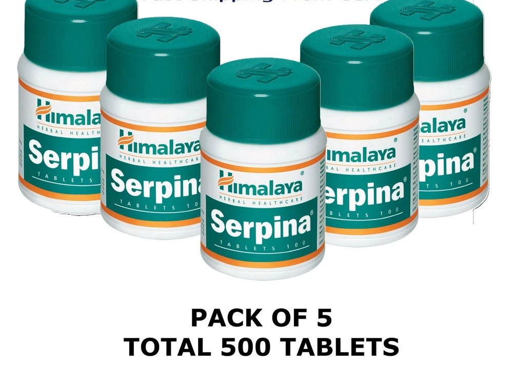 Serpina Himalaya 100 Tablets Herbal Product USA Seller Free Shipping (Pack Of 5)