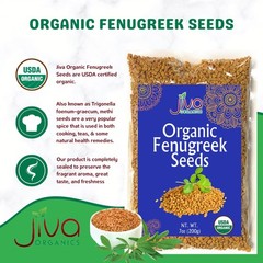 Jiva Organic Fenugreek Seeds 7 Ounce – NonGMO, Gluten Free, All Natural Fenug…