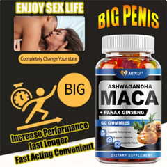 MENXI Maca + Ginseng Gummies – Hormonal Harmony & Natural Energy Complex 60pcs