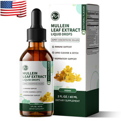 60ml Mullein Leaf Extract Drop Support Lung Cleanse & Detox Immune Respiratory