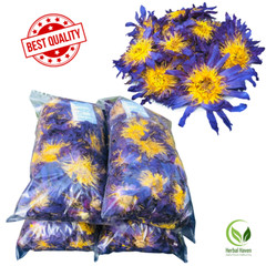 Dried Blue Lotus Flower Nymphaea Caerulea Organic 100% Pure Herbal Tea Ceylon