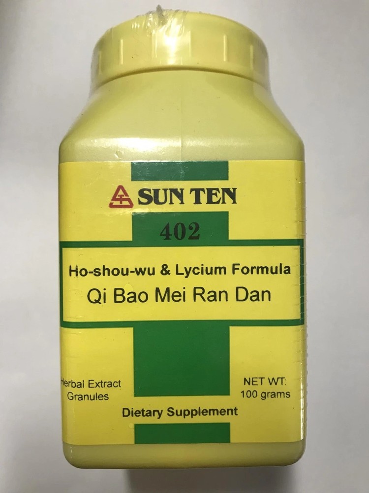 Sun Ten – 402 – He SHou Wu & Lycium Formula / Qi Bao Mei Ran Dan, 100gm Granule