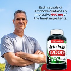240 Alcachofa Capsulas Suplemento 12000mg Para Bajar De Peso Apoyo la Digestión