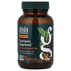 2 X Gaia Herbs, Turmeric Supreme�, 60 Liquid Phyto-Caps
