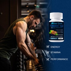 Tong-kat ALi Extract 200:1, Longjack, 3450mg Per Serving – 60 Veg Capsules