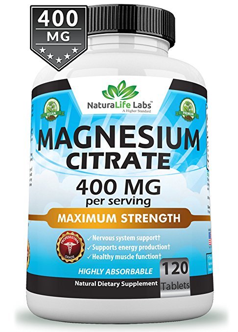 Magnesium Citrate 400mg elemental magnesium 120 tablets vegan