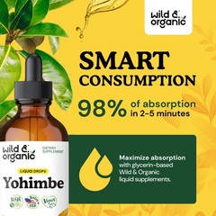 Yohimbe Bark Drops – 5mg Yohimbine Extract Tincture – Vegan, Alcohol-Free, Non-G