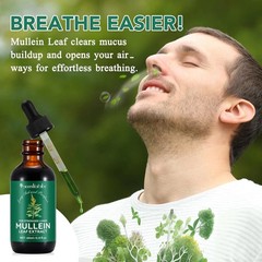 Mullein Drops for Lungs, Leaf Extract with 2 Fl Oz (Pack of 1) EXP 5/5/27