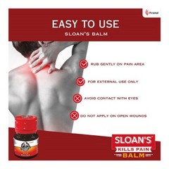 6 x Sloan’s Pain Relief Balm 20gm Kills Pain – |Joint|Body| Knee|Muscles|Pain FS