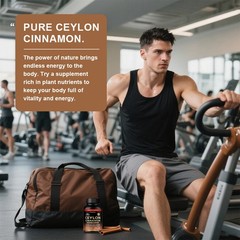 Pure Ceylon Cinnamon Capsules – Enhance Heart Blood Circulation – 120 Capsules