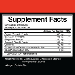 Turmeric Ginger Maxx, 100% Natural Curcuma + Omega 3 Inflammation Joint Pain 2PK