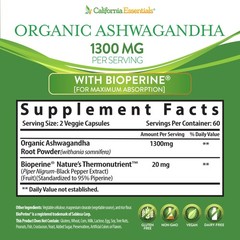 ASHWAGANDHA-1300MG PER SERVING-ENERGY-STRENGTH-LONGEVITY-NEW-SEALED-FREE SHIP