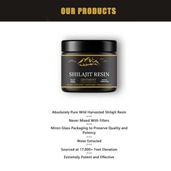 Pure 100% Himalayan Shilajit, Soft Resin, Organic, Extremely Potent, Fulvic Acid