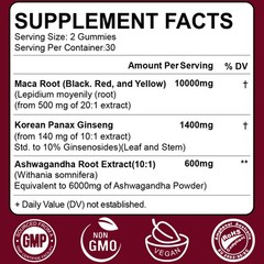 Organic Maca Root Gummies 10000mg, Peruvian Maca Extract – Men & Women Sex Drive