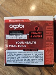 Agobi Shilajit Resin 20g 500mg/Serving Natural GMO-Free Lab Tested Oral 2 Pack