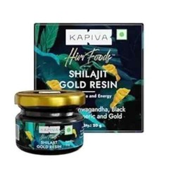 Kapiva Shilajit/Shilajeet Gold Resin – 20g | 500mg/Serving | 40 Servings | Boost