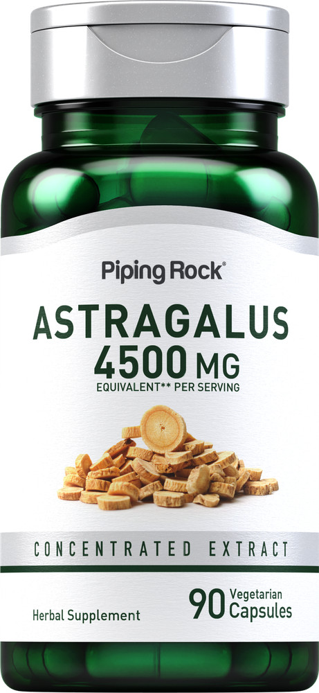 Astragalus Root Capsules | 4500mg | Vegetarian Extract | by Piping Rock