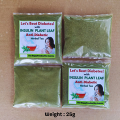 Insulin Plant Leaf Ground Powder/Fiery Diabetic Blood Sugar Support Tea 25g Pack