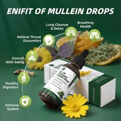 1-4xMullein Drops for Lungs – Lung Detox for Smokers & Lung Cleanse Liquid