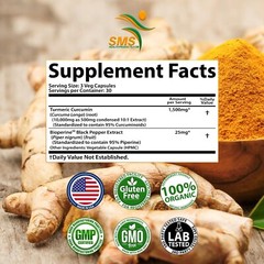 TURMERIC 95% CURCUMIN EXTRACT 10,000mg TUMERIC BLACK PEPPER ANTIOXIDANT 360 CAPS