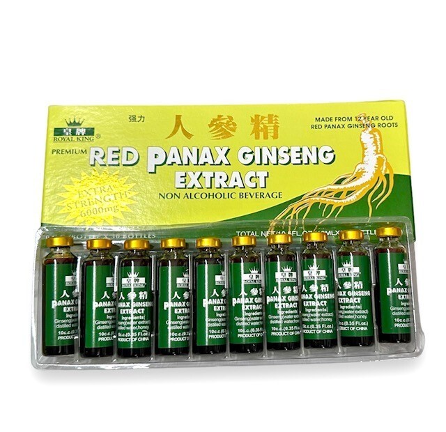 EXTRA STRENGTH ROYAL KING RED PANAX GINSENG EXTRACT 6000mg ( 10 Bottles )