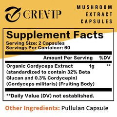 120pcs Cordyceps 1000mg – Mushroom Extract-Boost Energy & Stamina,Immune Support