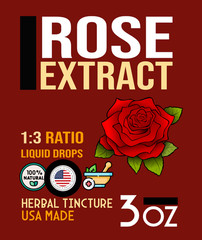 Rose extract – Rose Petal Tincture – Traditional Herbal Classic – USA Grown