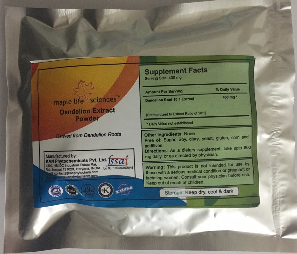 Dandelion Root 10:1 Extract Powder Pure & High Quality