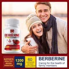 1200mg Berberine HCL Capsules High Absorption,Heart Health 60/120/240Tablets