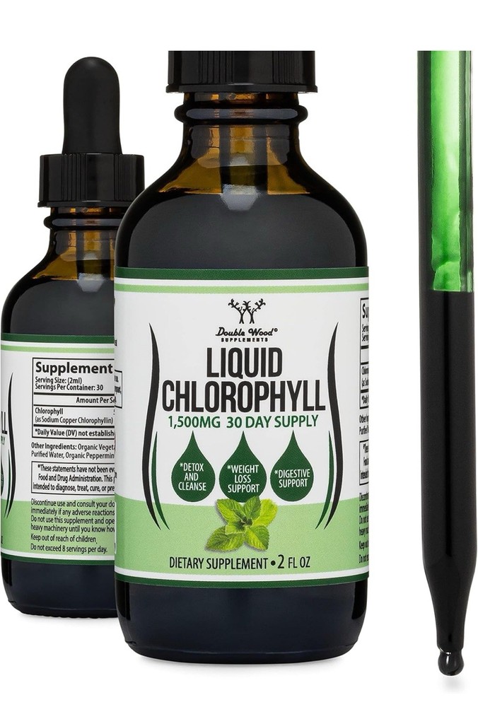 Chlorophyll Liquid Drops – Peppermint Flavored, Vegan Safe (Rich, Full Texture..