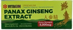Red PANAX Ginseng Extract 12 years old Roots 8000 Mg Premium 1 Box of 30 Bottles
