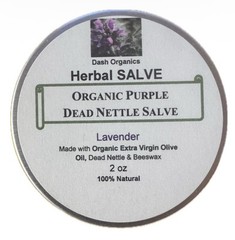 Herbal Salve | Organic Purple Dead Nettle Salve | Lavender Balm | 2oz |