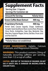 green coffee beans – GREEN COFFEE CLEANSE 800mg – whole body detox – 1 Bottle