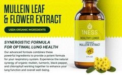 Mullein Drops for Lungs Cleanse – USDA Organic Mullein Leaf Turmeric Extract 4oz