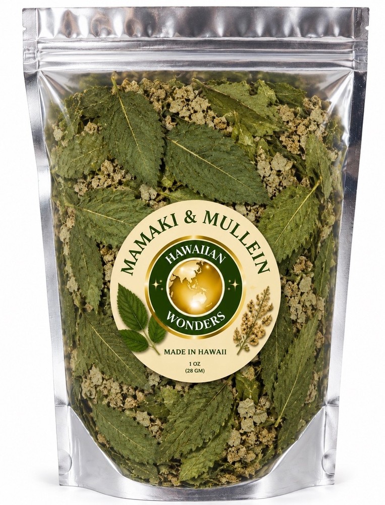 Mamaki & Mullein Herbal Tea Blend | Caffeine-Free Loose Leaf | Made in Hawaii