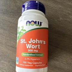 NOW St. John’s Wort Extract Mood Support 300mg 100 Veg Capsules BB Date 12/2025