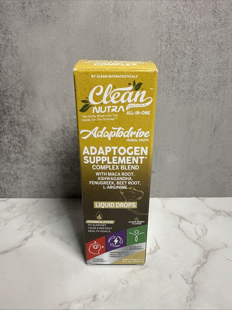 Clean Nutra Adaptodrive Liquid Drops – Maca Root, Ashwagandha, Beet Root, L-Argi