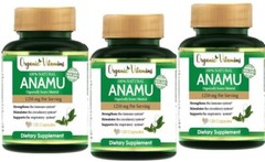 3 ANAMU 1250 mg 360 capsules LOW SUGAR CONTROL CIRCULATORY SYSTEM Organic