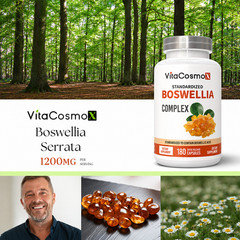VitaCosmoX Full Spectrum Boswellia Double Strength 1200 mg 180 Cap Help Joint