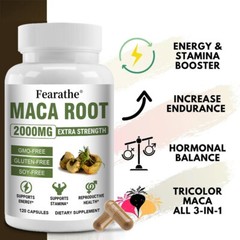 MACA ROOT 2000 MG capsules ( lepidum mayenil ) 2000 mg organic vitamins