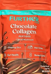 Further Food Chocolate Collagen Peptides Reishi Mushroom Powder 22.02 oz 624g