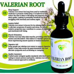 Valerian Root Non-Alcohol Extract Tincture Liquid Drop Insomnia Anxiety Aid 2 oz