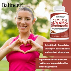 Organic Ceylon Cinnamon Capsules – Blood Sugar Support, Heart Health