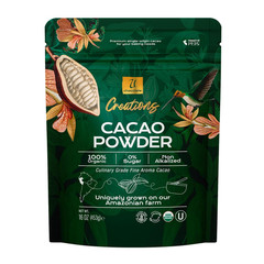 U Chocolate Organic Cacao Powder – Natural – 16 Oz