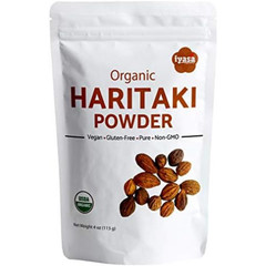 Haritaki Powder Organic 4oz – 4 Ounce (Pack of 1), Brown