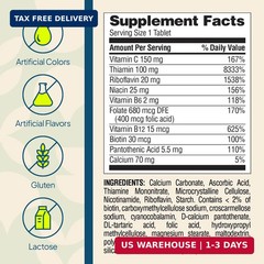 Nature’s Wonder Super B Complex with Vitamin C, Vitamin B12, & Folic Acid – Supp