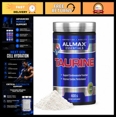 Taurine Powder 400g – Cell Volumizer, Boosts Focus & Energy, Vegan, 133 Servings