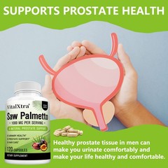 Saw Palmetto Capsules Urinary Tract Support Hair Prostate Health 30-120 Pills