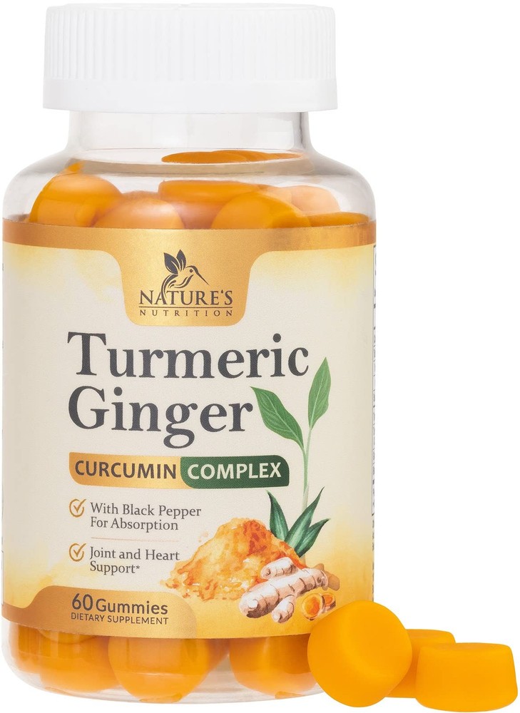 Turmeric Curcumin Supplement Gummies – 95% Curcuminoids 60 Count (Pack of 1)