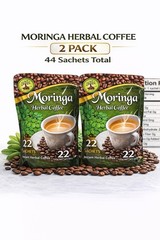 Moringa Herbal Coffee 2Pack 44 Sachets Reishi, Shiitake , Detox,Energy
